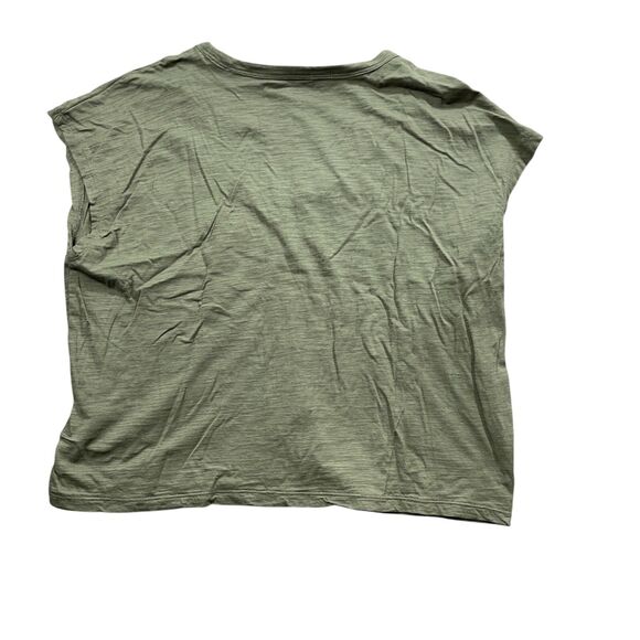 Athleta XS Crop Top Cap Sleeve Olive 100% Cotton Athletic Casual - Picture 5 of 5